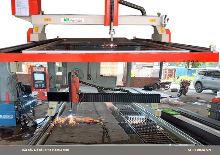 cắt bản mã bằng máy plasma
