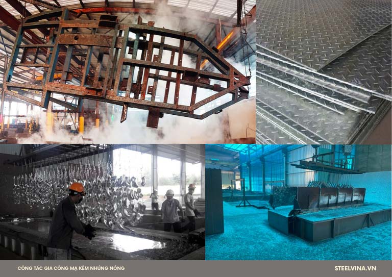 công tác chuẩn bị mạ kẽm nhúng nóng