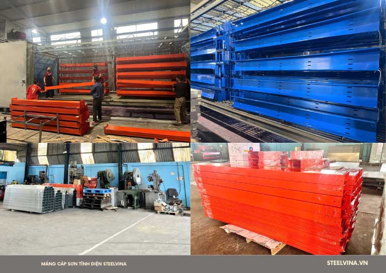 Công ty sản xuất máng cáp sơn tĩnh điện steelvina
