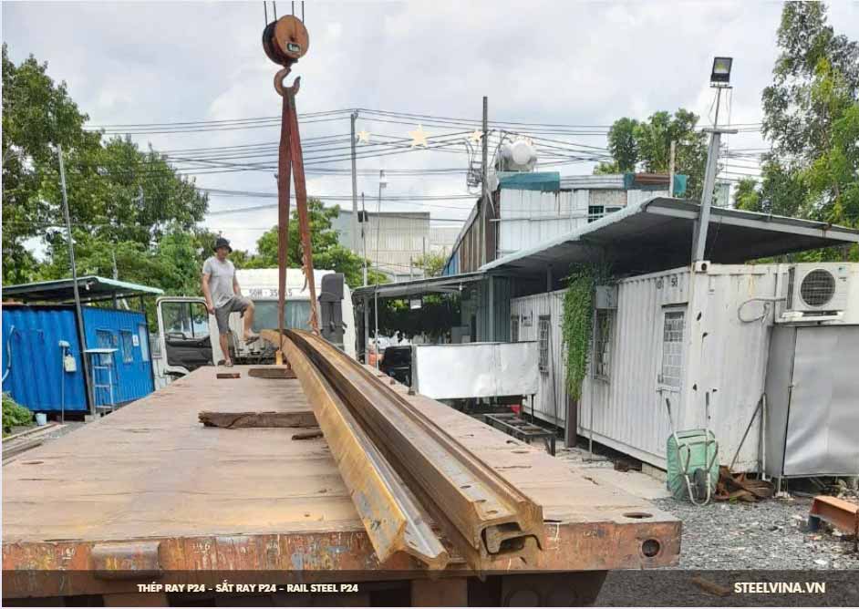 gia công cắt thép ray p24