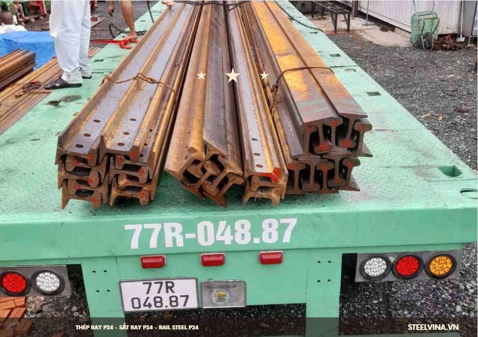 giá thép ray P24 q235b giá rẻ tại kho tphcm