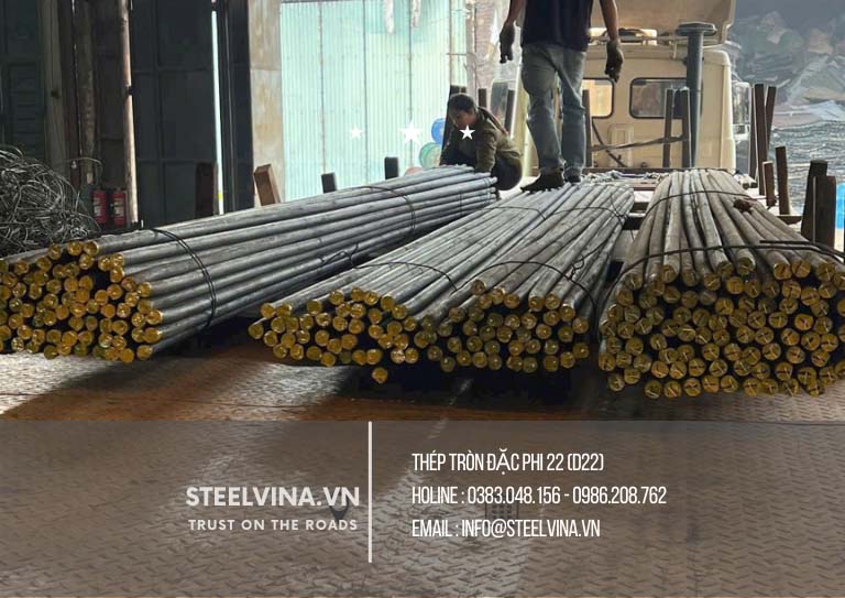 giao hàng thép tròn đặc phi 22