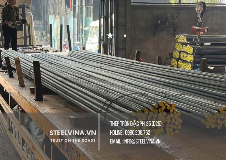giao hàng thép tròn đặc phi 24 tại bình dương