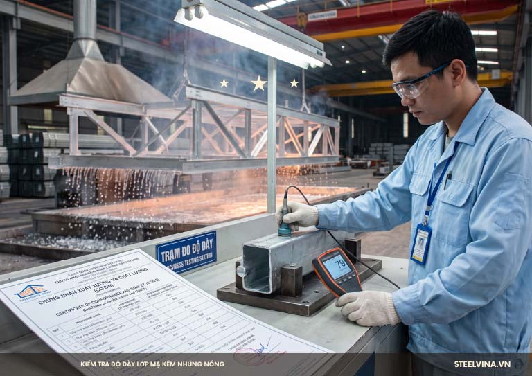 kiểm tra chất lượng lớp mạ kẽm
