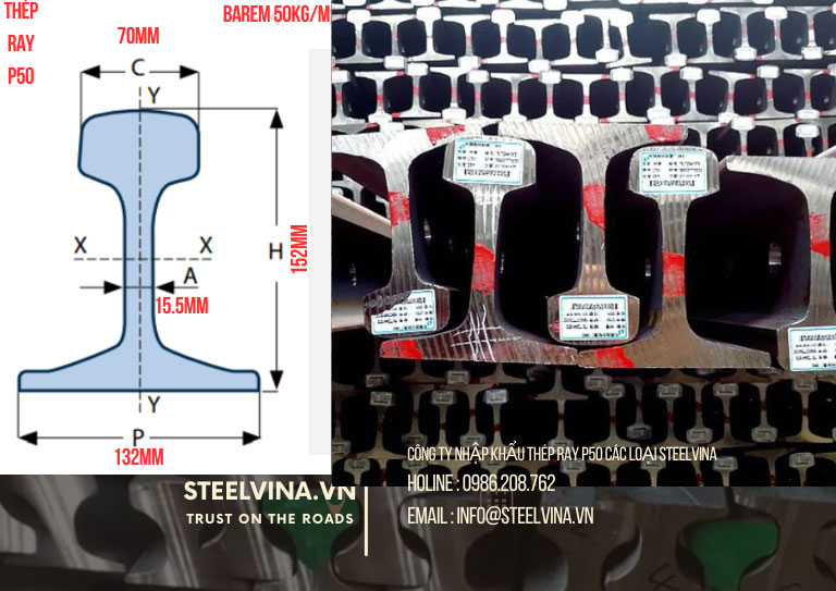 mua thép ray p50 giá rẻ