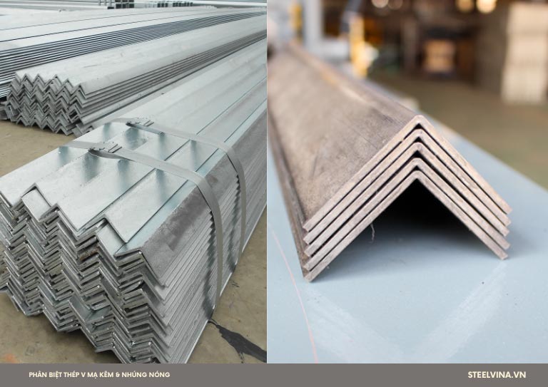 phân biệt thép v mạ kẽm và thép v nhúng nóng