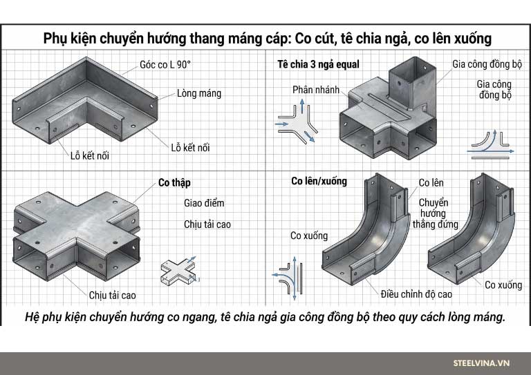 Phụ kiện chuyển hướng máng cáp