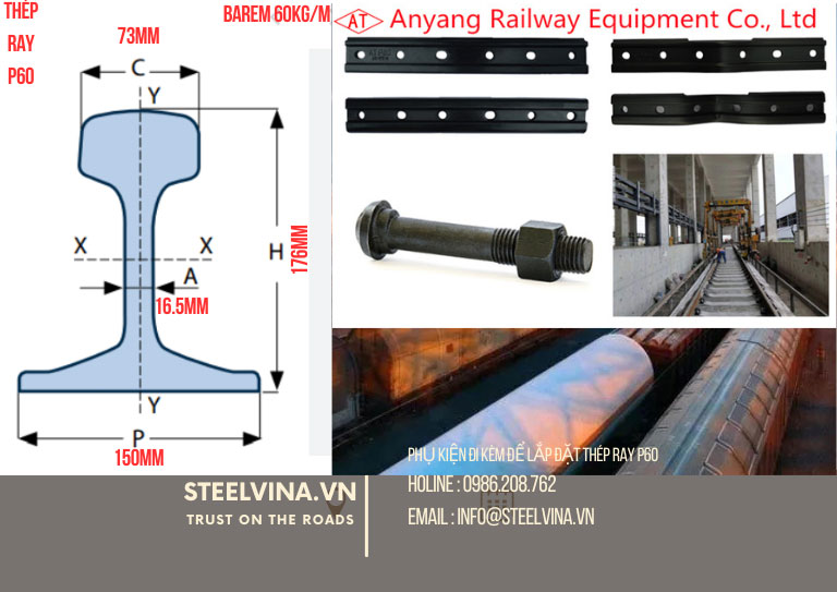 phụ kiện thép ray p60