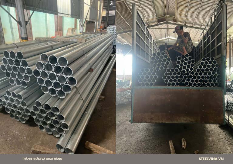 thành phẩm ống thép mạ kẽm nhúng nóng