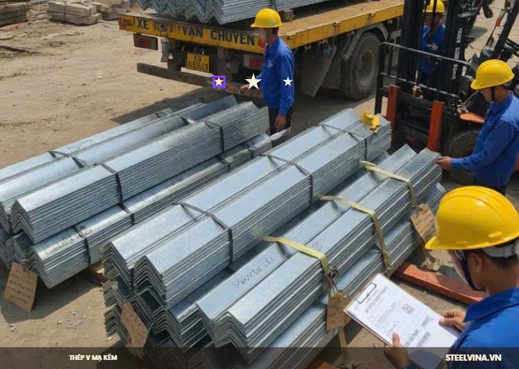 thép v mạ kẽm và thép v nhúng nóng