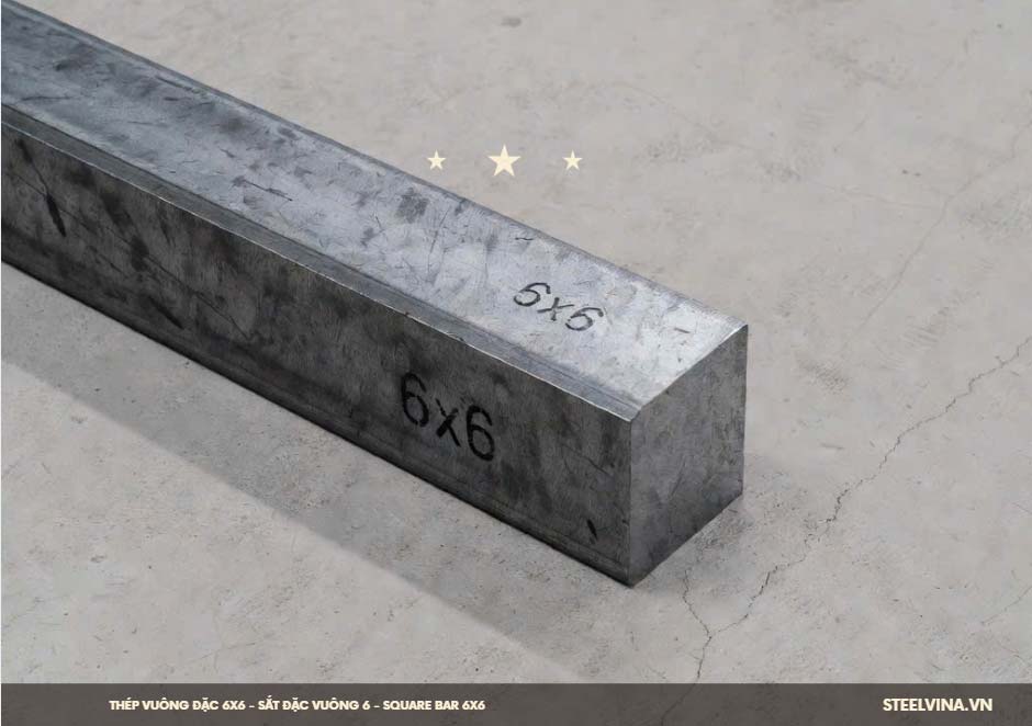 Thép Vuông Đặc 6x6