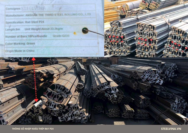 thông số nhập khẩu thép ray p24