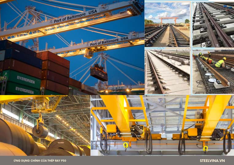 ứng dụng chính của thép ray p30