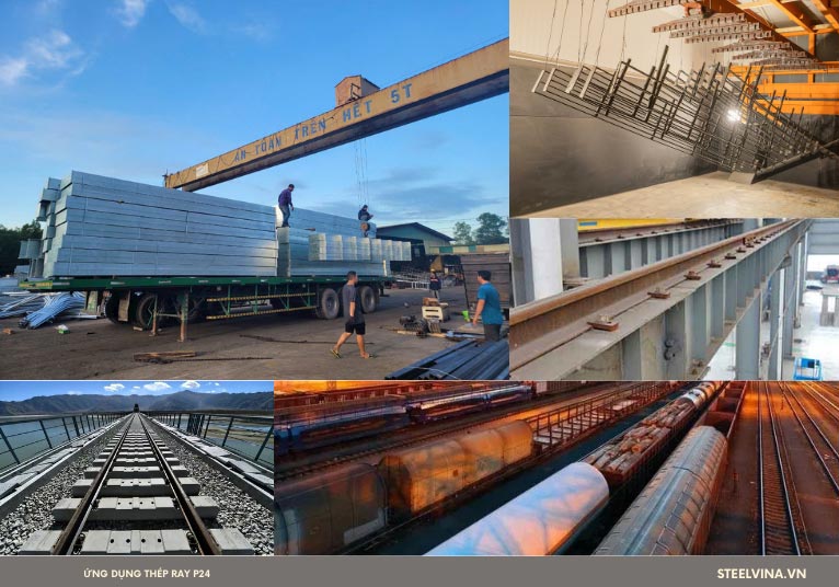 ứng dụng trong thực tế của thép ray p24 công nghiệp