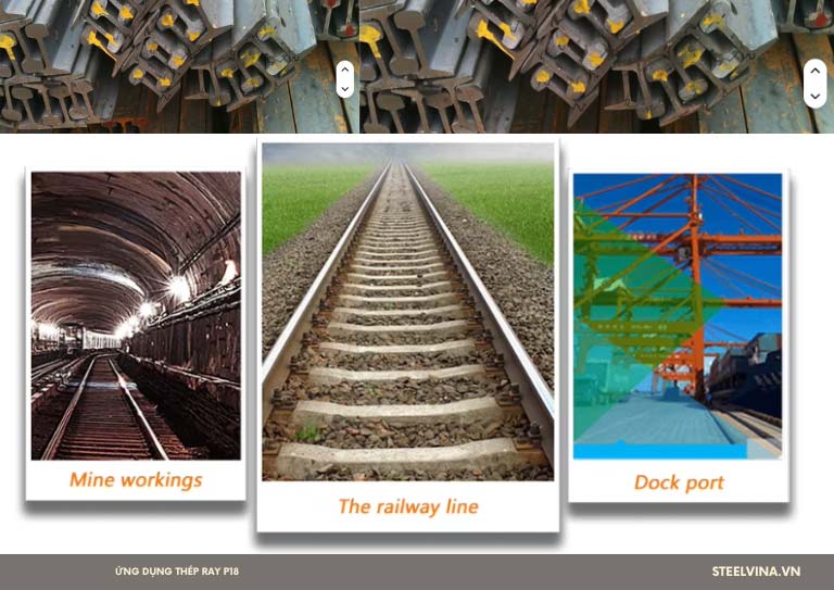 ứng dụng thép ray p18
