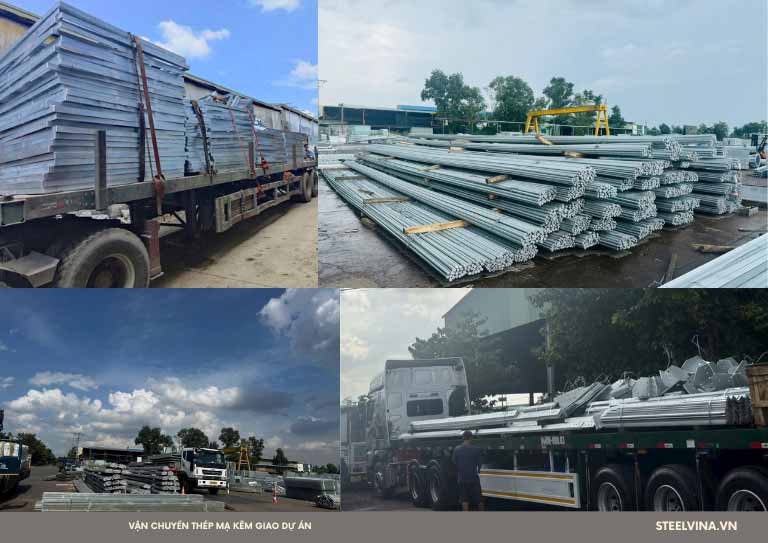 vận chuyển thép mạ kẽm tận nơi dự án công trình